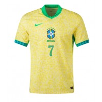 Camiseta Brasil Vinicius Junior #7 Primera Equipación Copa America 2024 manga corta